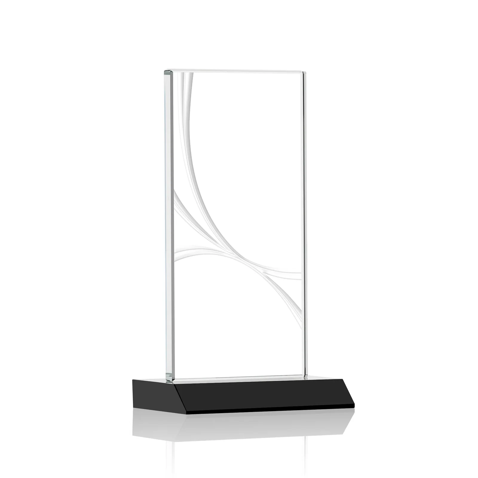 Promotional Starfire Crystal Upright Award With a Separate Accent Line, awards for safety achievement programs