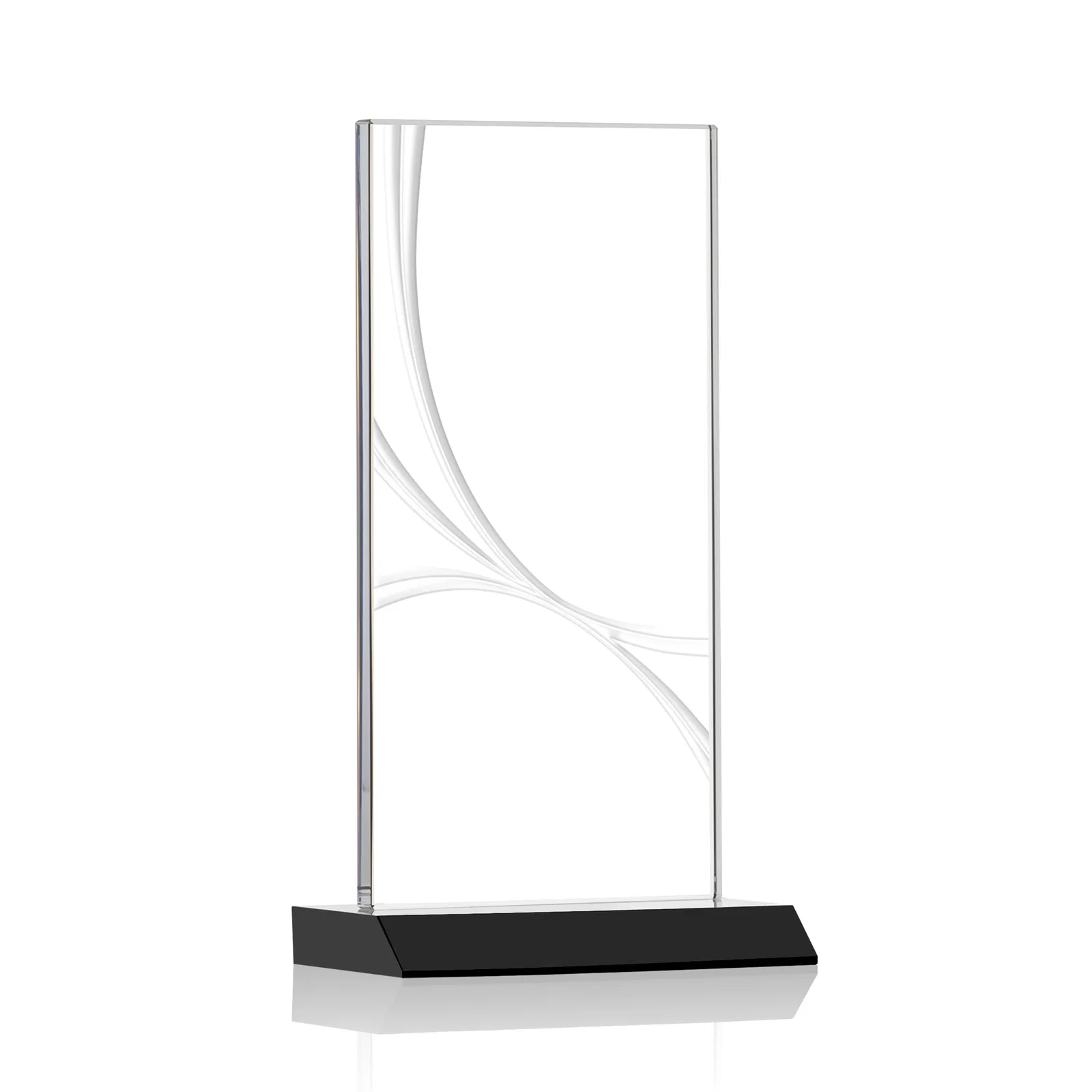 Promotional Starfire Crystal Upright Award With a Separate Accent Line, awards for volunteer appreciation