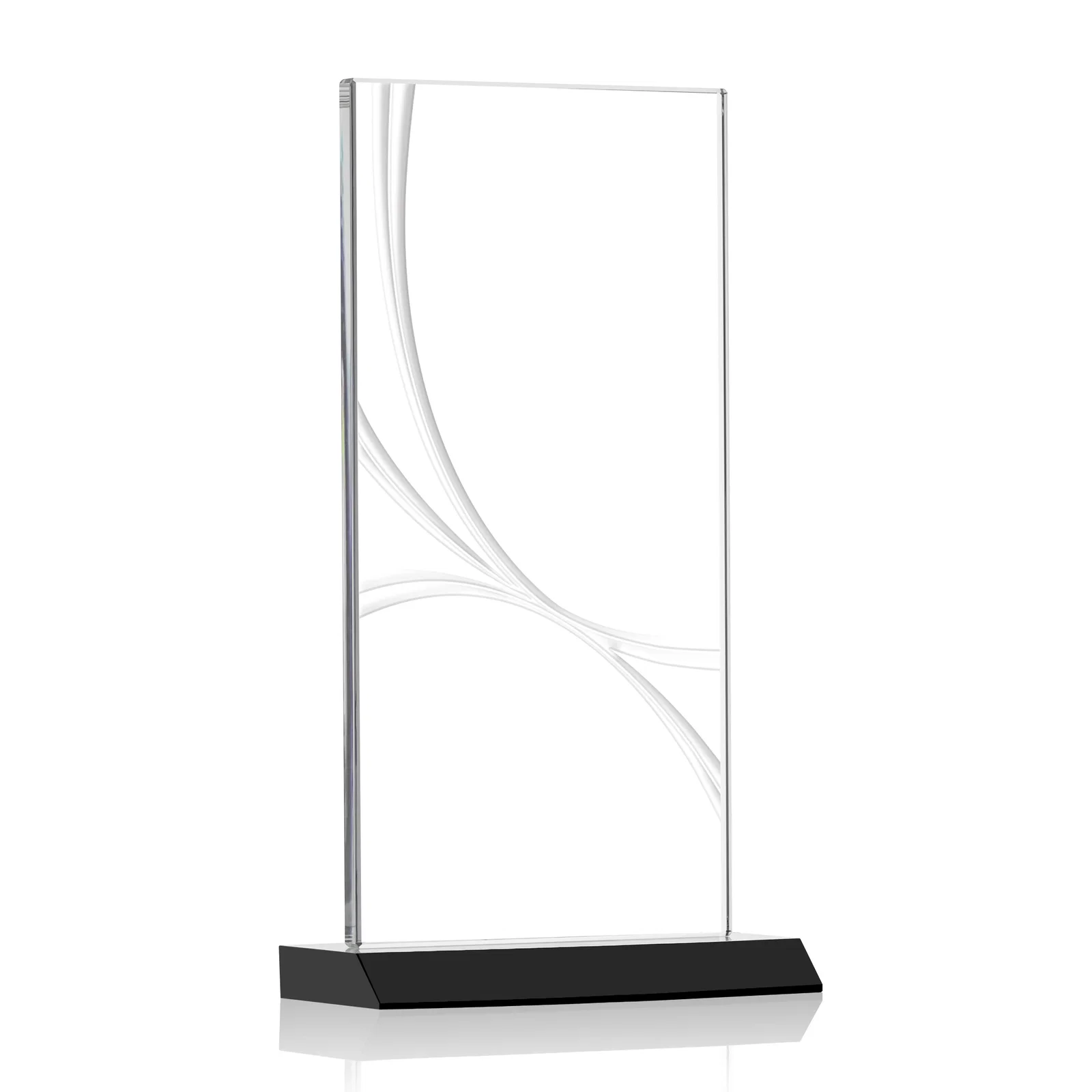 Promotional Starfire Crystal Upright Award With a Separate Accent Line, awards for dealer and partner awards