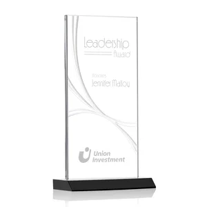 Starfire Crystal Upright Award With a Separate Accent Line