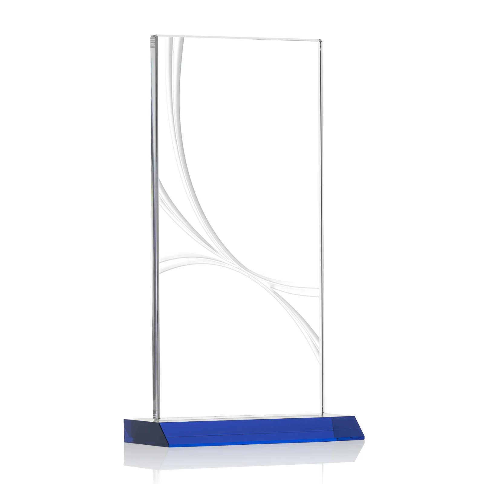 Branded Starfire Crystal Upright Award With a Separate Accent Line, awards for graduation ceremonies