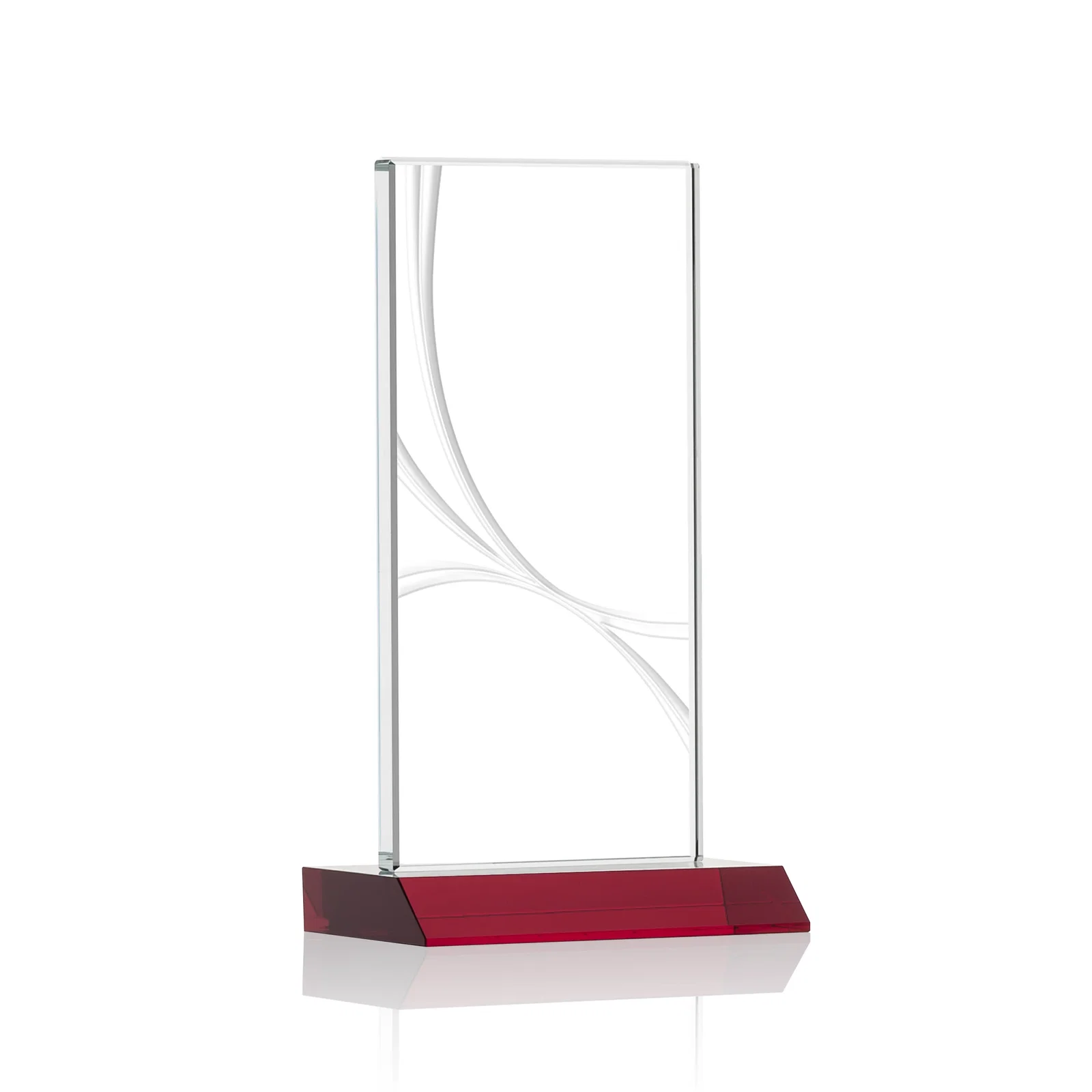 Branded Starfire Crystal Upright Award With a Separate Accent Line, awards for safety achievement programs