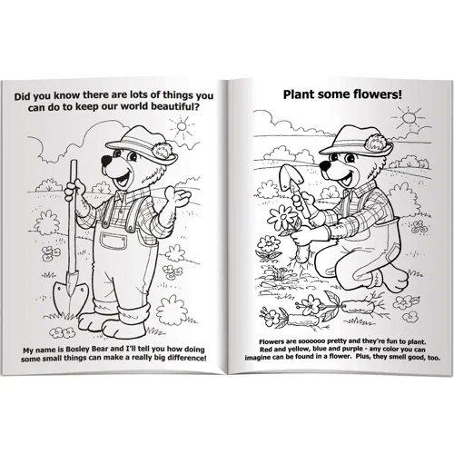 Pack of 4 non-toxic Fun Pak crayons included with eco coloring book