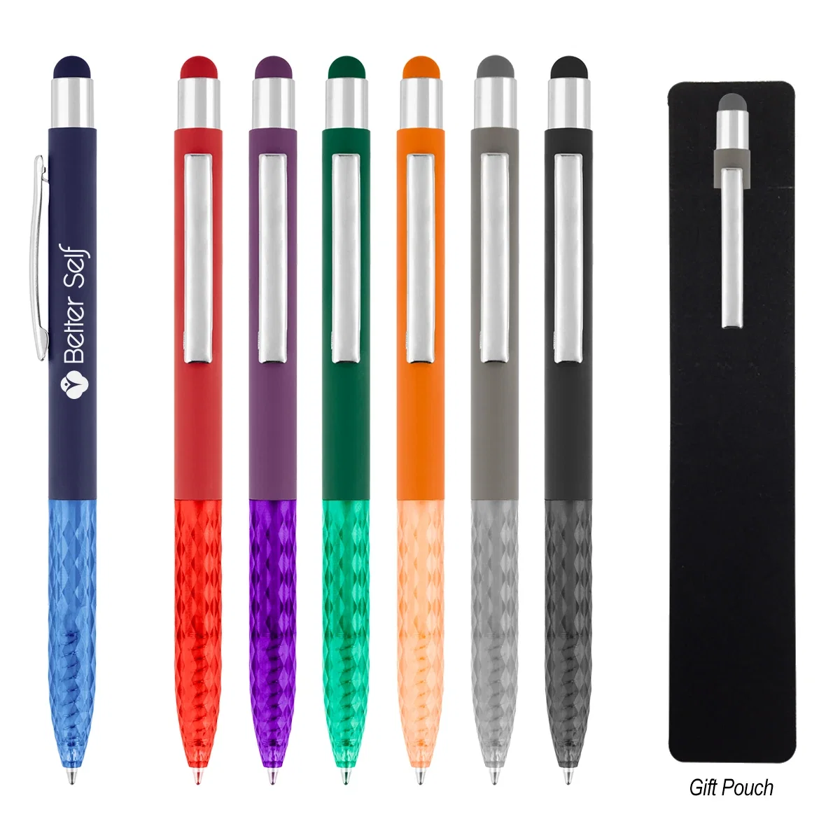 Aluminum stylus pen that writes and taps touchscreens