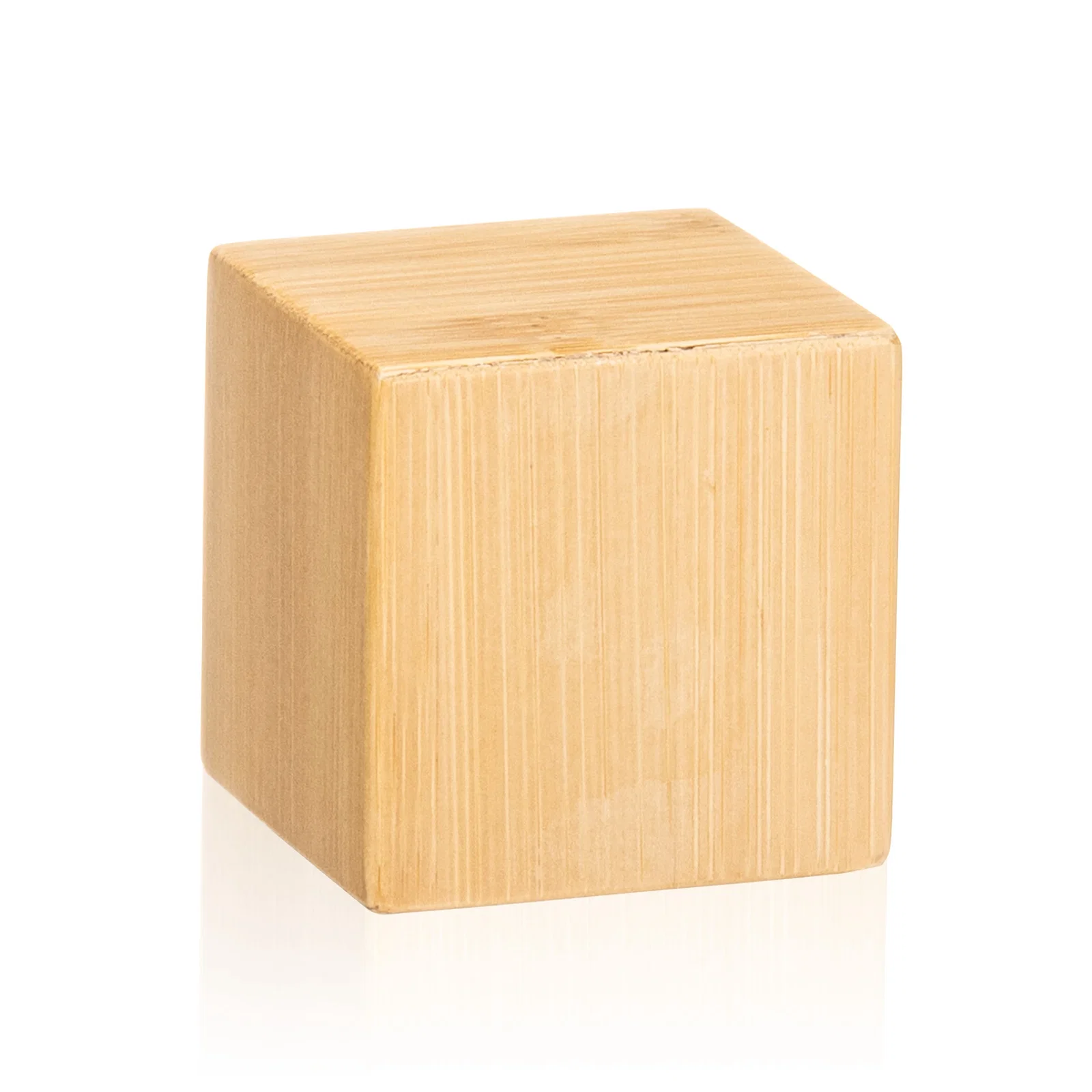Personalized Bamboo Cube Award, wood awards for employee recognition