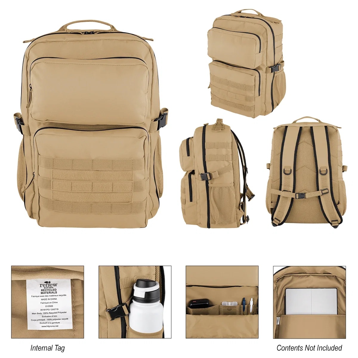 Front zip pocket sized for keys wallet and small daily items
