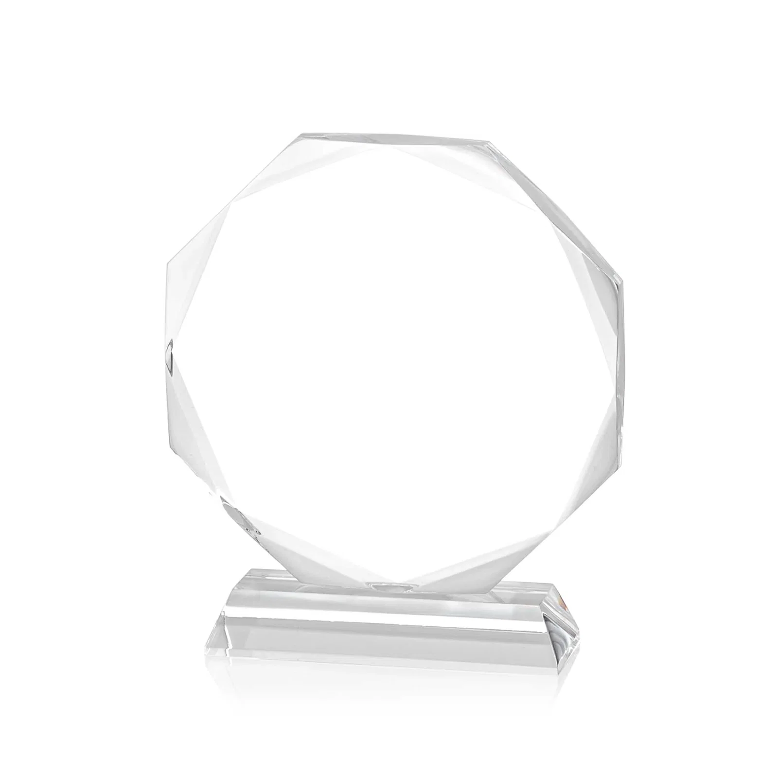 Personalized Acrylic Octagon Award with Double-Sided Bevels for corporate award ceremonies