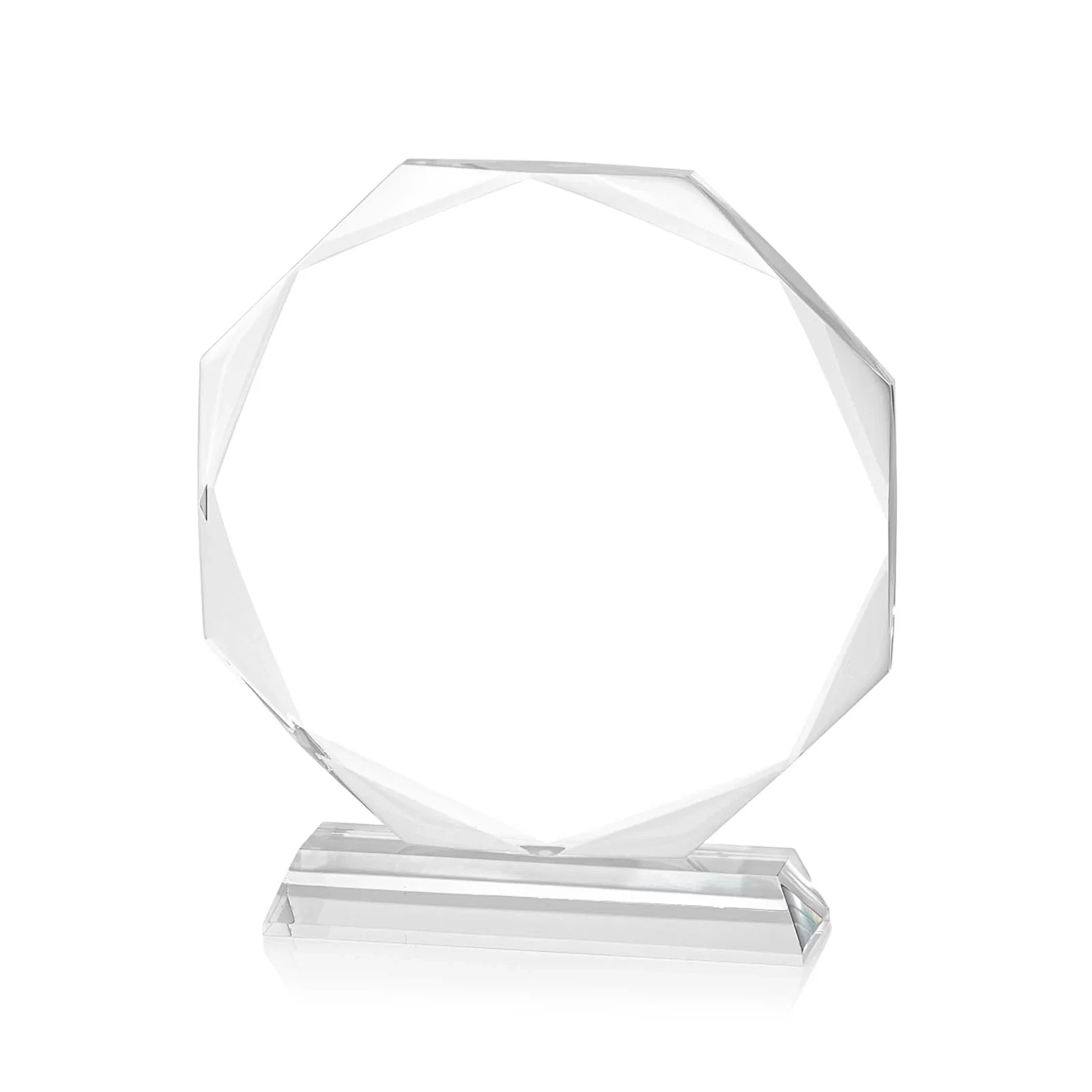Personalized Acrylic Octagon Award with Double-Sided Bevels for service anniversary gifts