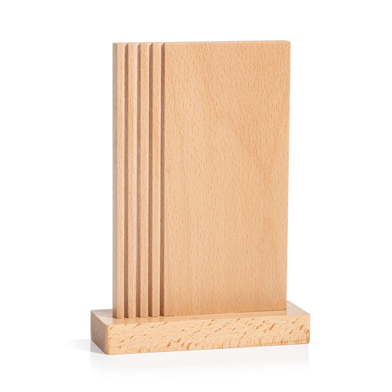 Personalized Beechwood Rectangle Award with Left-Side Groove Accent for corporate award ceremonies