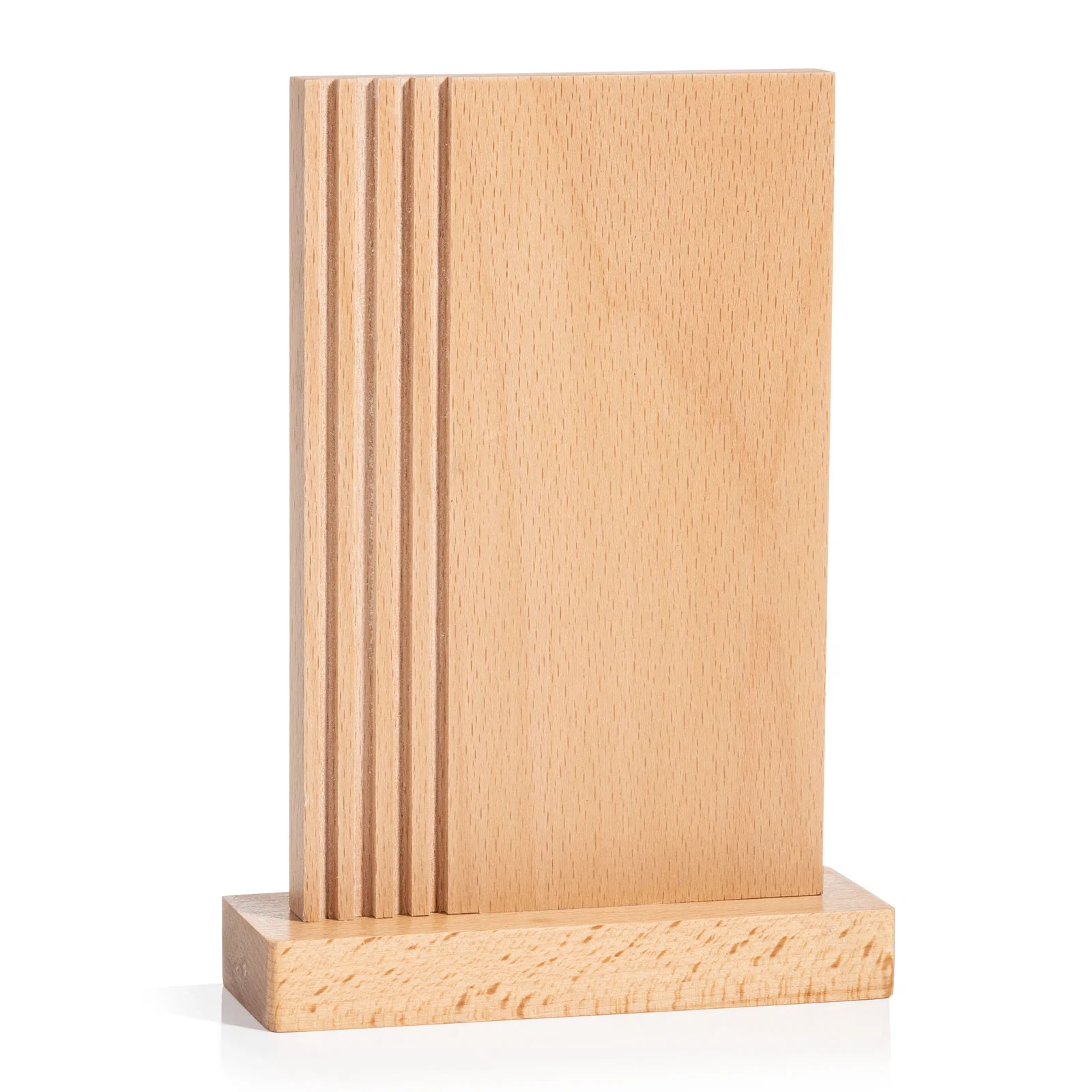 Personalized Beechwood Rectangle Award with Left-Side Groove Accent for service anniversary gifts