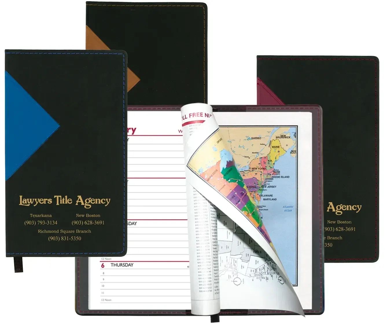"Keystone" Personalized Two-Tone Weekly Planner — view 2
