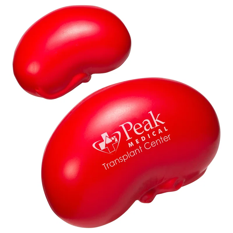 Polyurethane stress reliever with custom logo, primary shape front view