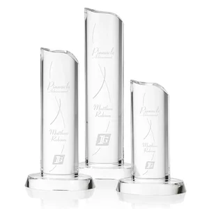 Flared-Top Optical Crystal Tower Award