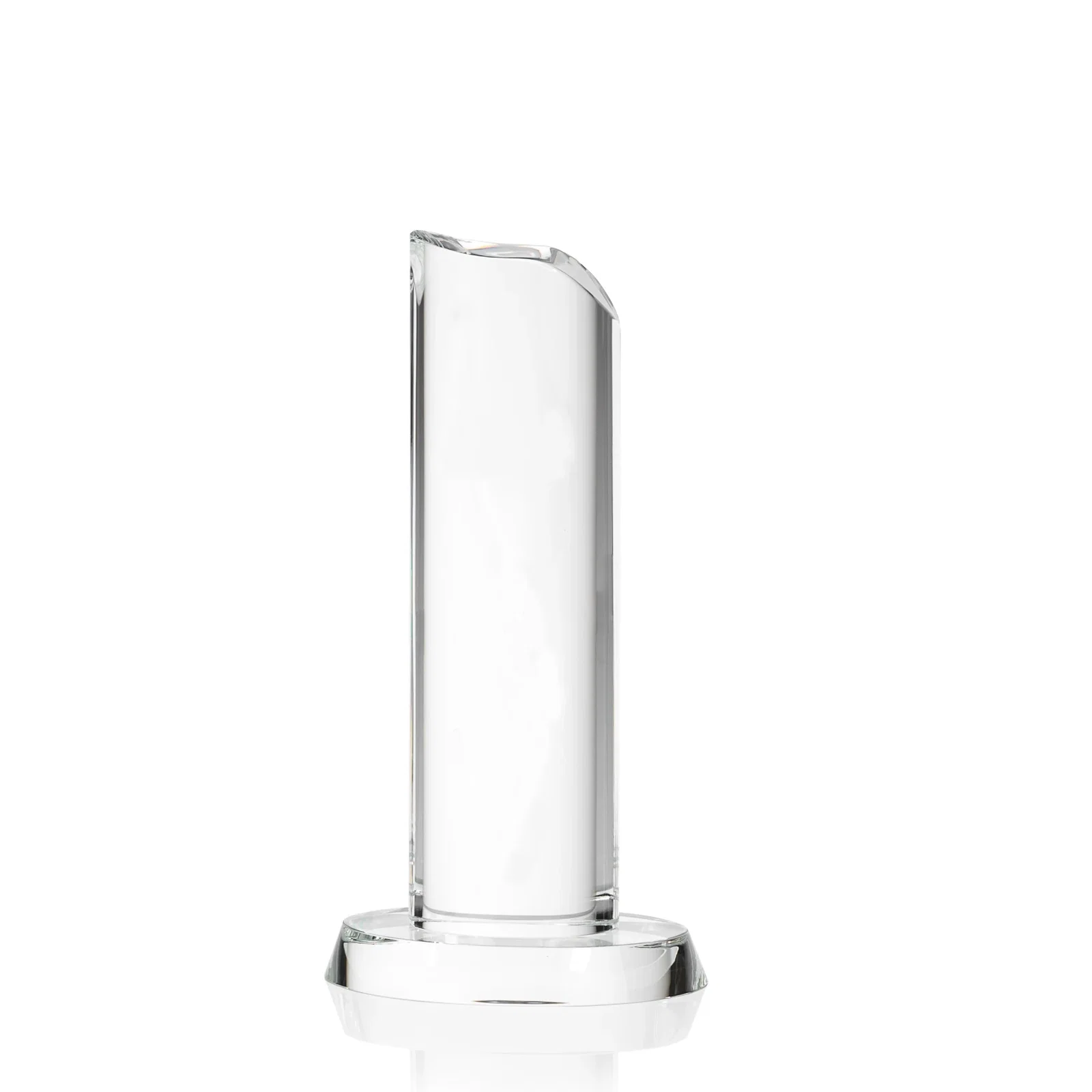 Custom Flared-Top Optical Crystal Tower Award for graduation ceremonies