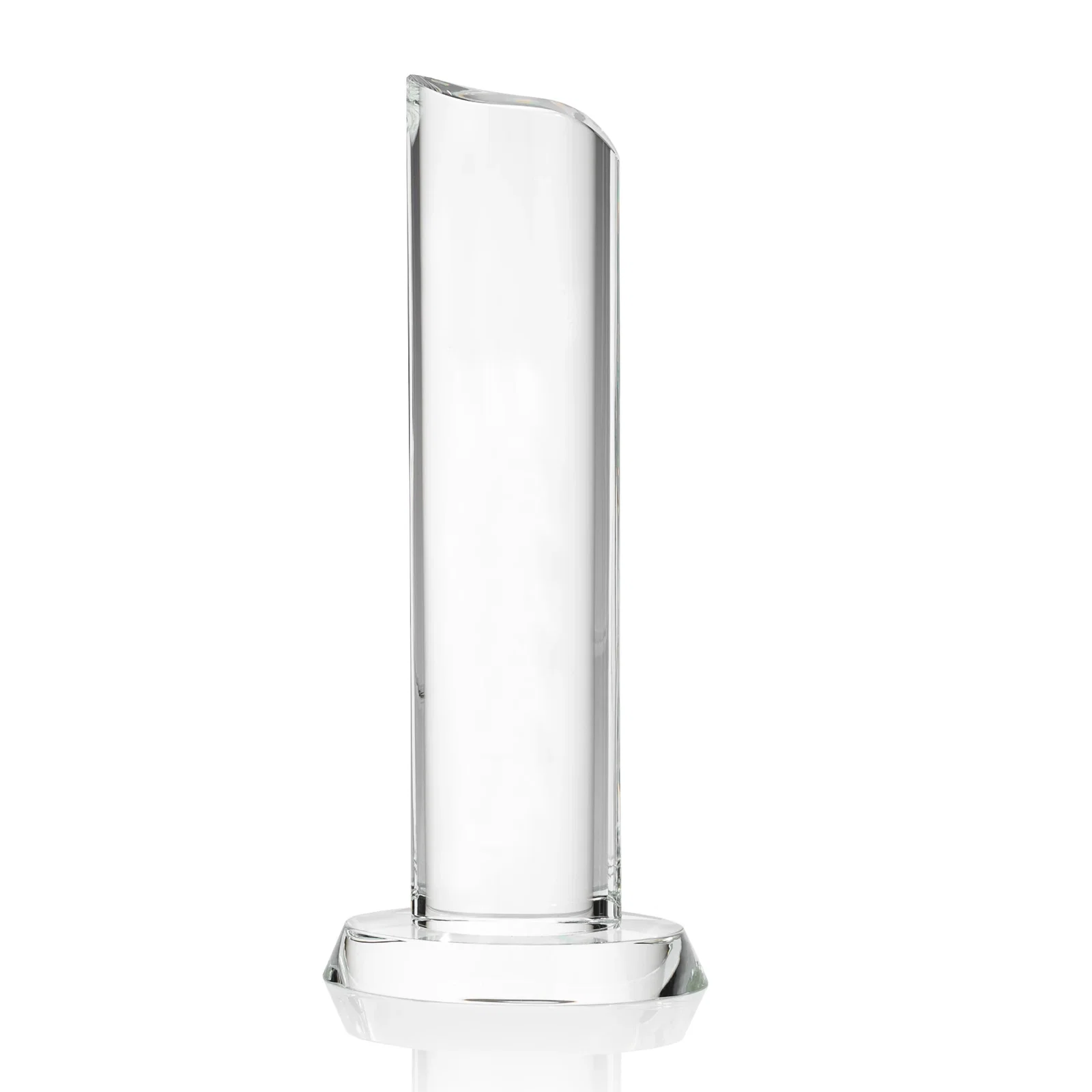 Custom Flared-Top Optical Crystal Tower Award for safety achievement programs