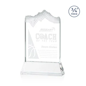 Starfire Crystal Award with Deep Carved Frosted Peak