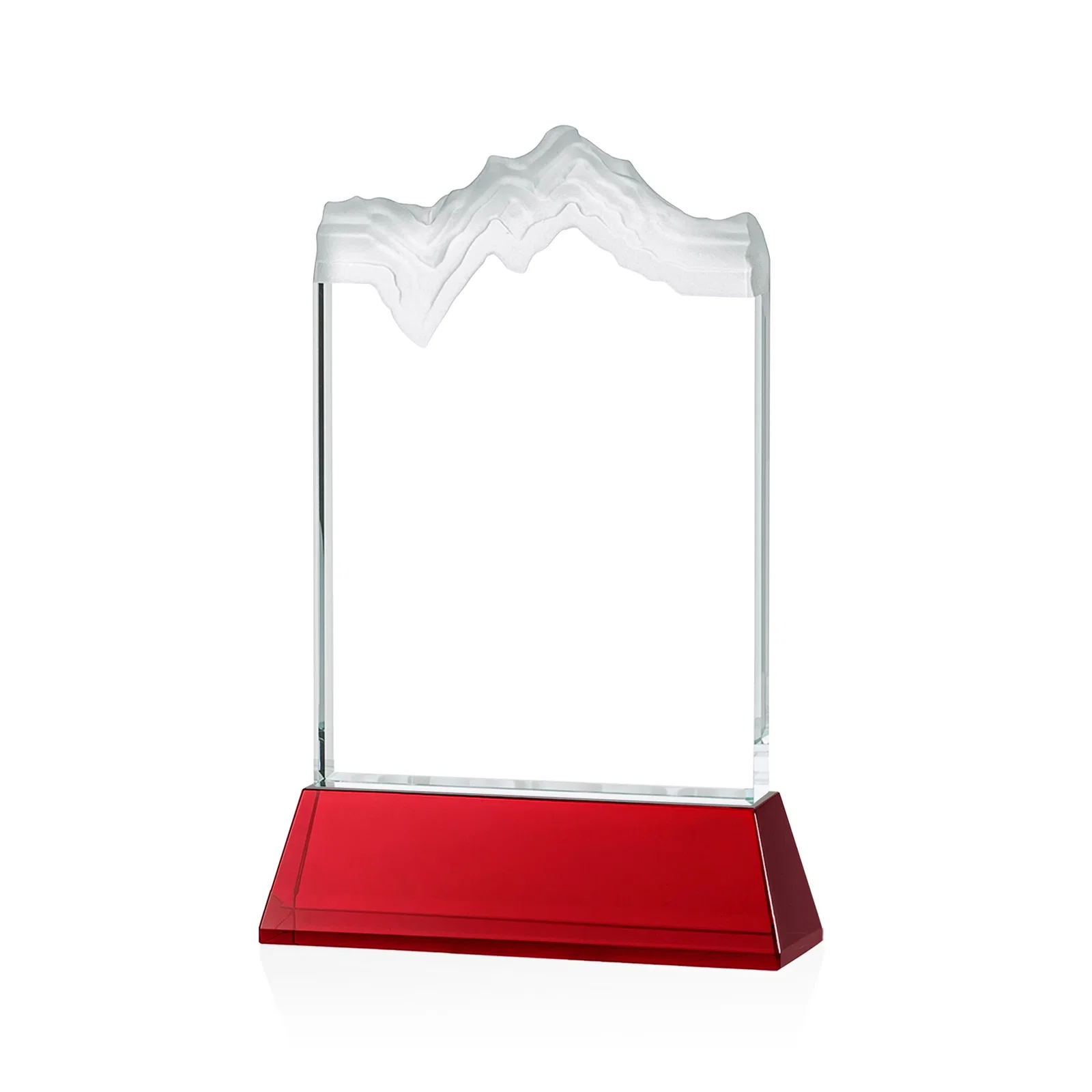 Custom Starfire Crystal Award with Deep Carved Frosted Peak, awards, with your logo for sales achievement awards
