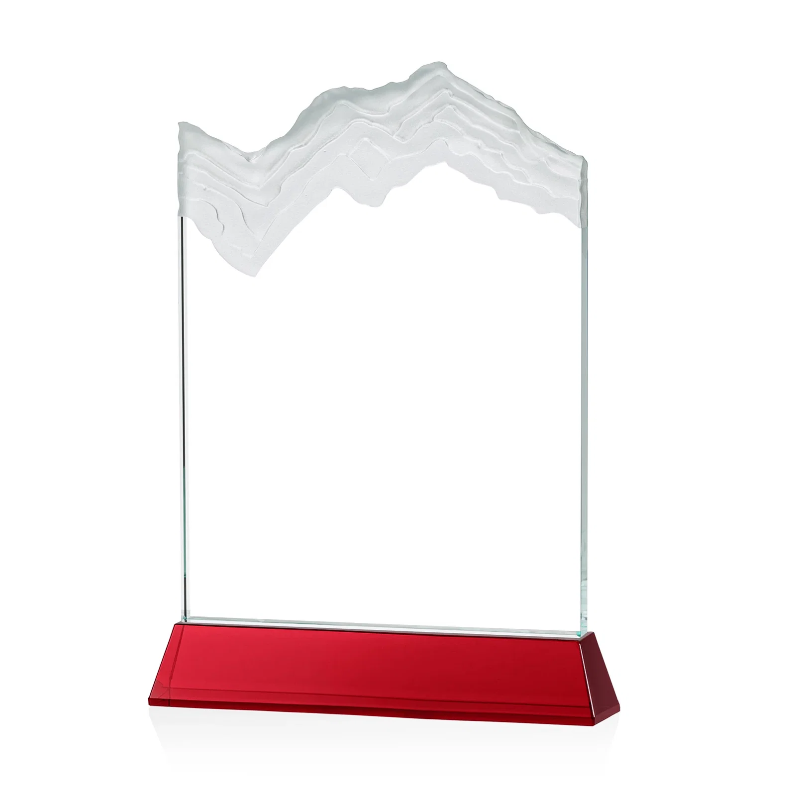 Custom Starfire Crystal Award with Deep Carved Frosted Peak, awards, with your logo for team milestone celebrations