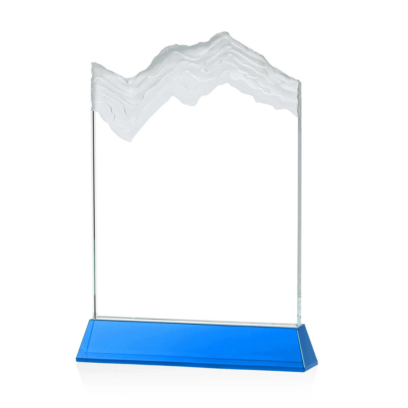 Custom Starfire Crystal Award with Deep Carved Frosted Peak, awards, with your logo for safety achievement programs