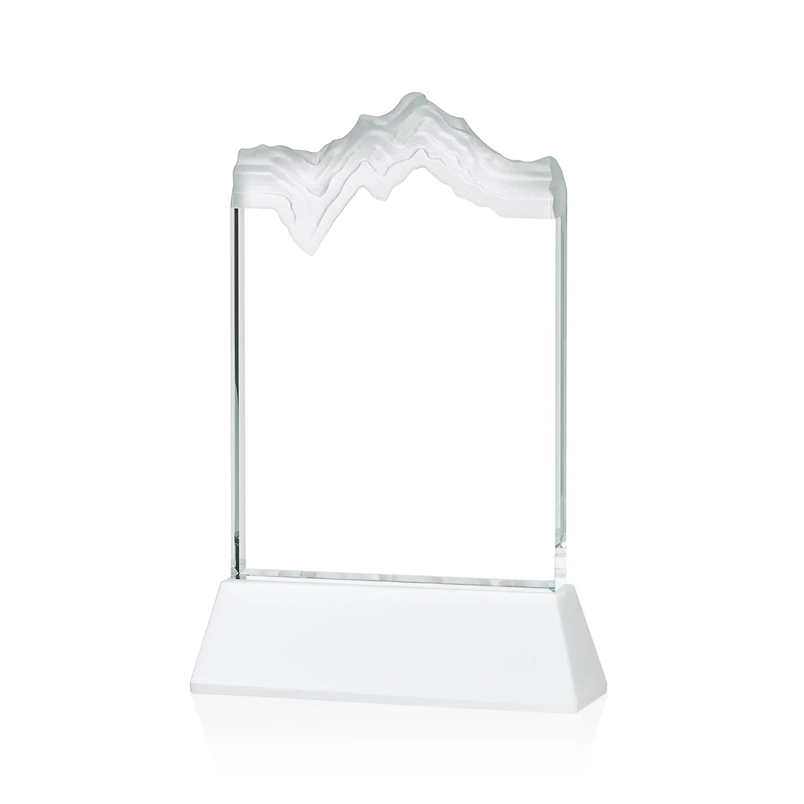 Custom Starfire Crystal Award with Deep Carved Frosted Peak, awards, with your logo for volunteer appreciation