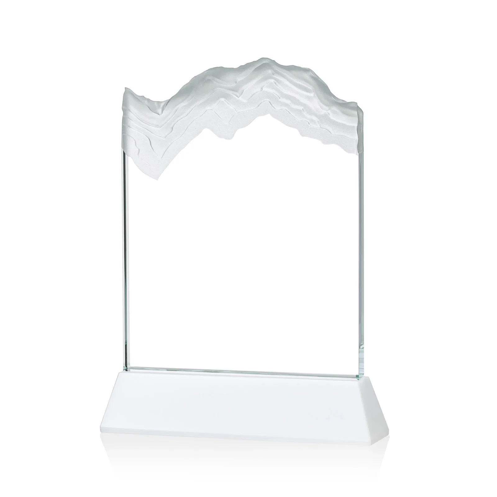 Custom Starfire Crystal Award with Deep Carved Frosted Peak, awards, with your logo for dealer and partner awards