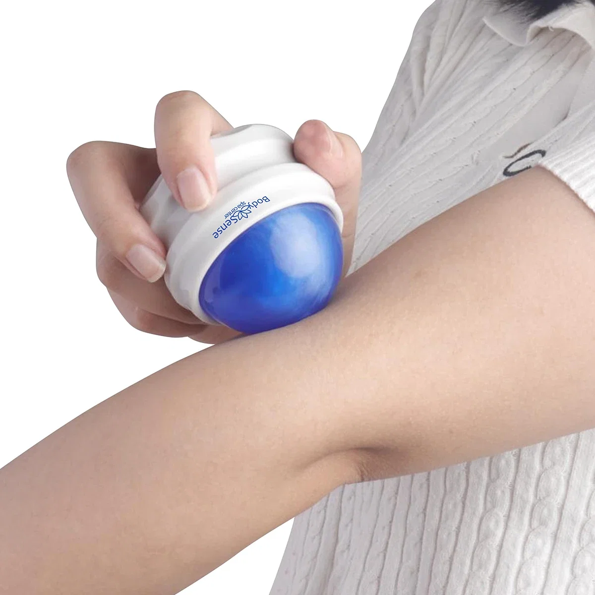 Close-up of the Kinetic Massage Ball's smooth, gliding surface