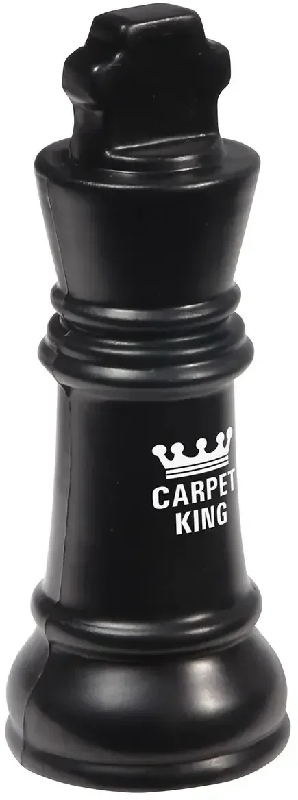 Custom King Chess Piece Stress Reliever, branded chess king squeeze toy with logo print for strategy firms