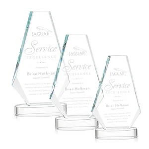 Optical Crystal Award with a Symmetrical Slanted Top