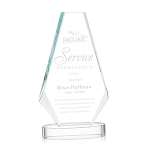 Optical Crystal Award with a Symmetrical Slanted Top