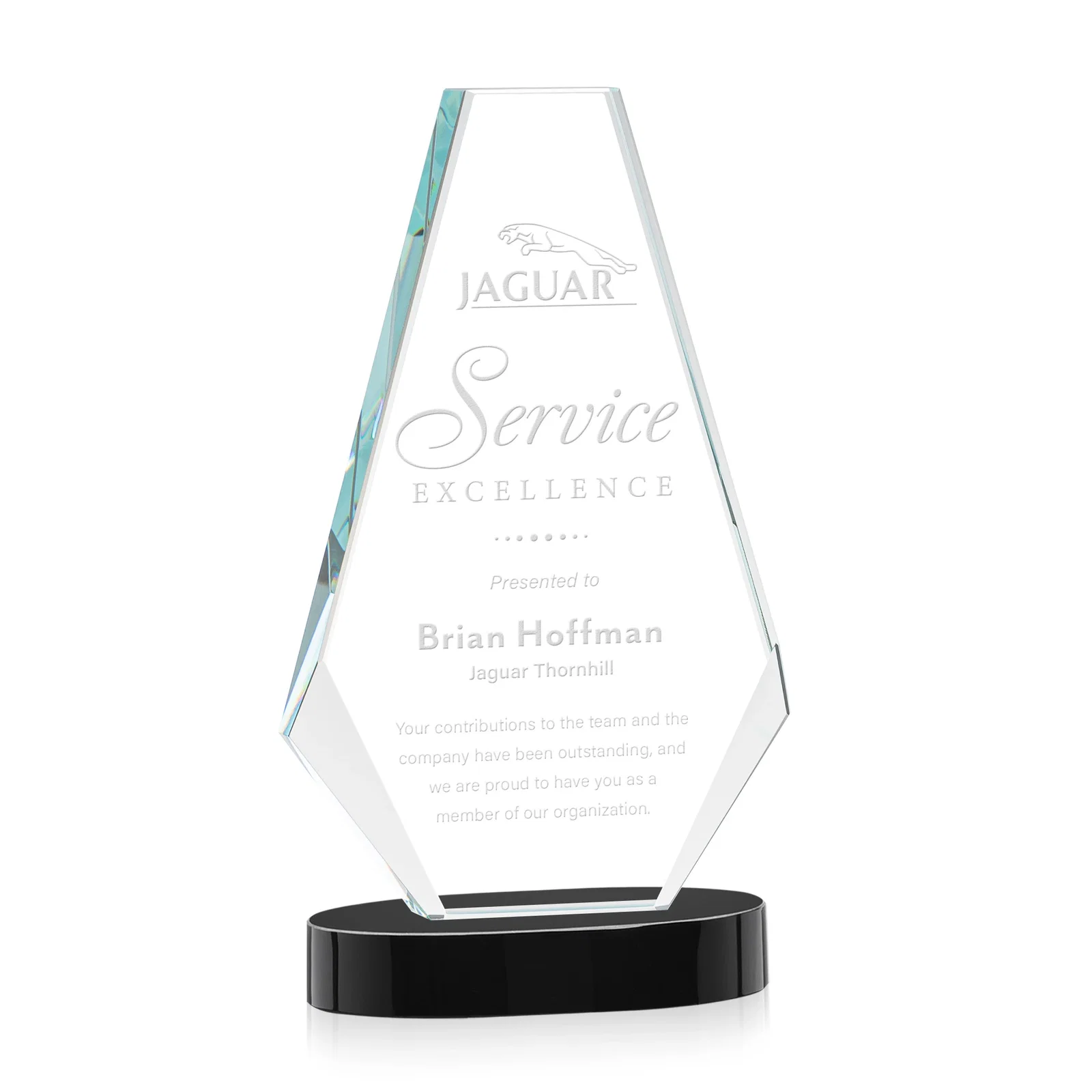 Customized Optical Crystal Award with a Symmetrical Slanted Top, awards for graduation ceremonies