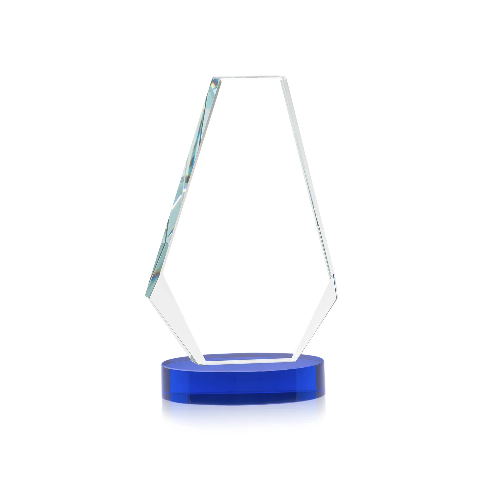 Custom Optical Crystal Award with a Symmetrical Slanted Top, awards, with your logo for employee recognition