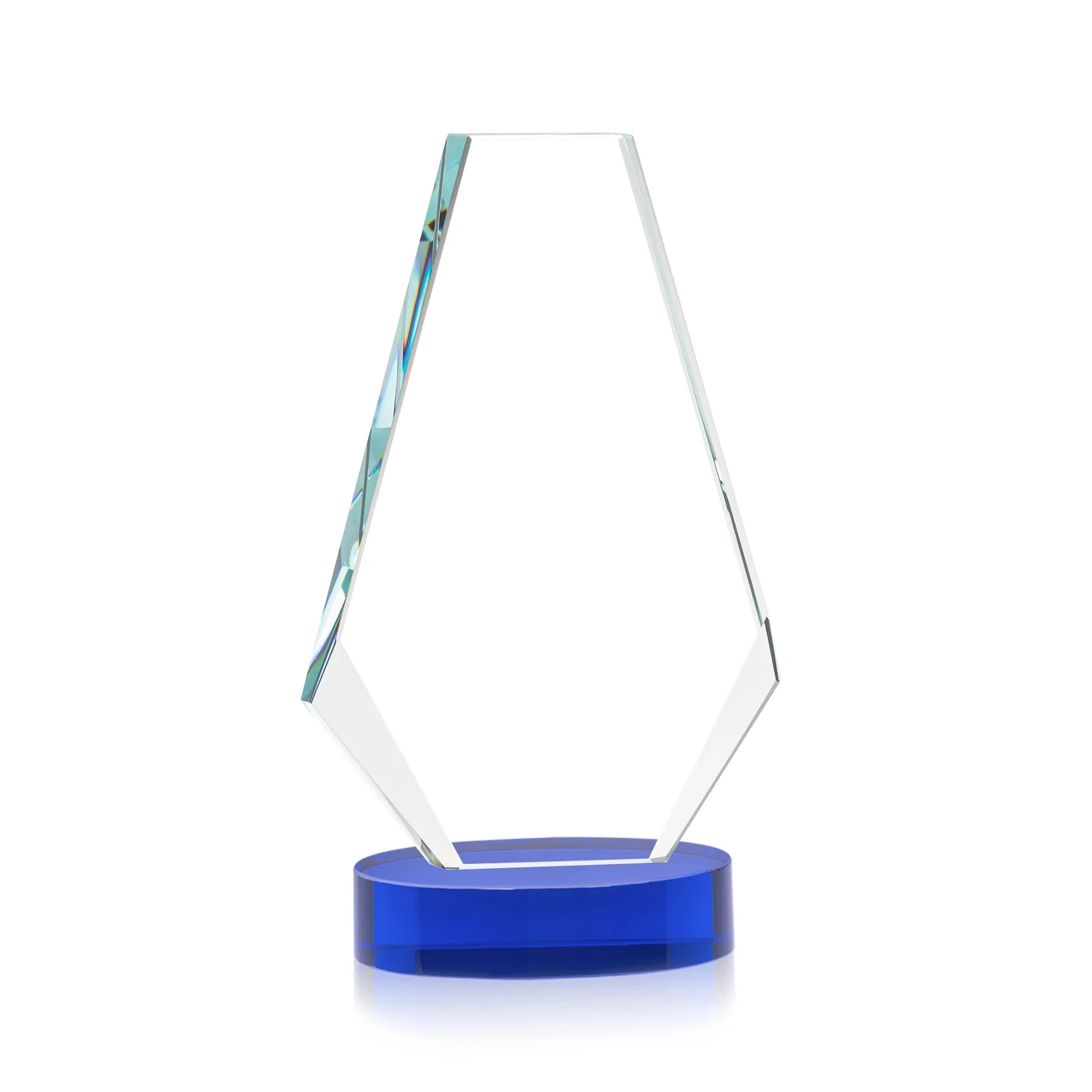 Custom Optical Crystal Award with a Symmetrical Slanted Top, awards, with your logo for corporate award ceremonies