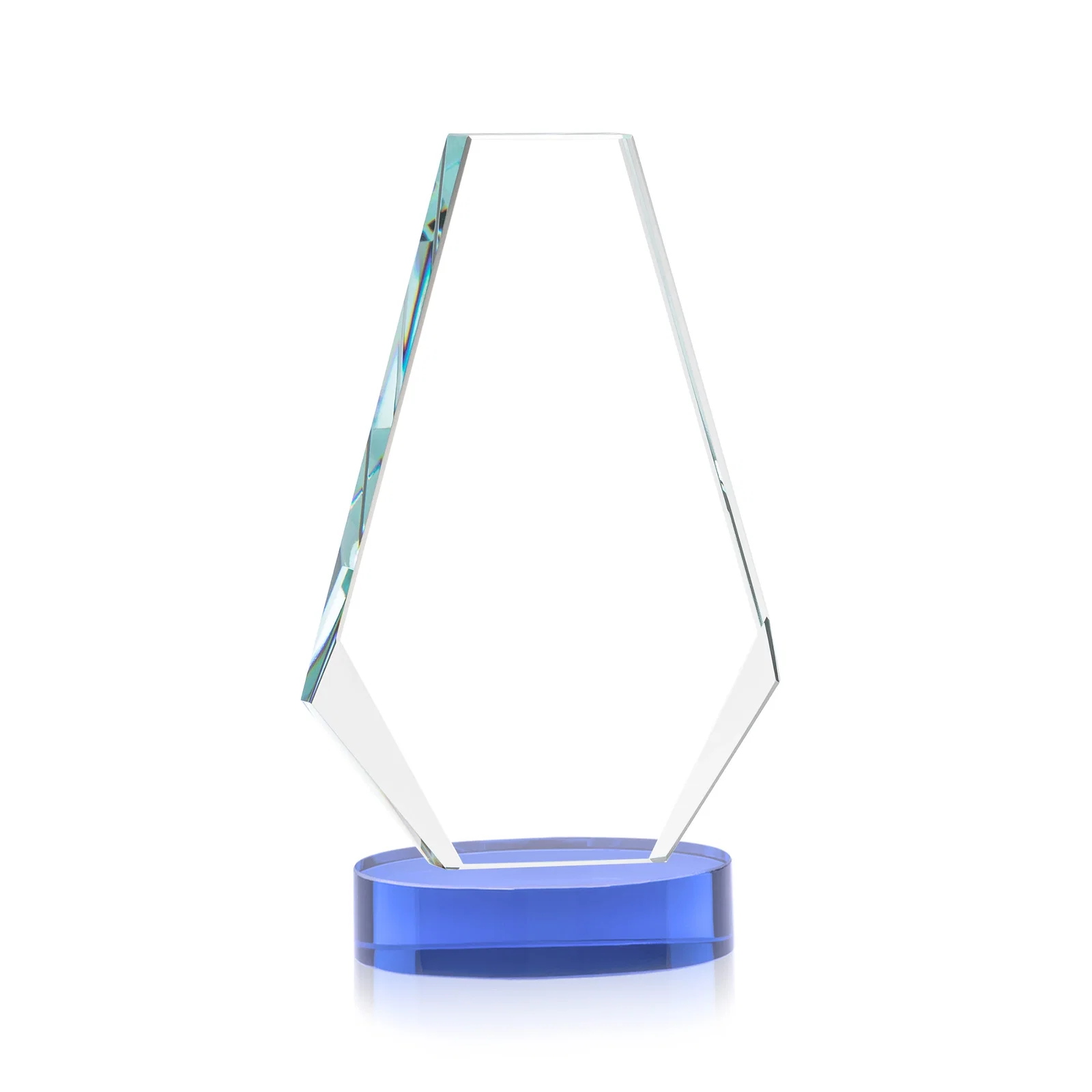 Custom Optical Crystal Award with a Symmetrical Slanted Top, awards, with your logo for graduation ceremonies