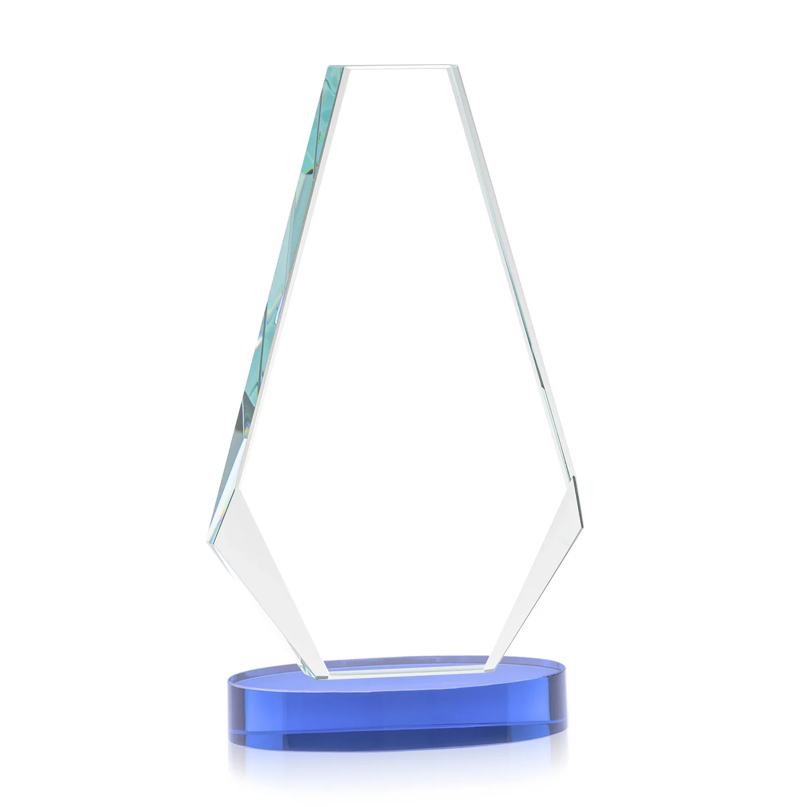 Custom Optical Crystal Award with a Symmetrical Slanted Top, awards, with your logo for safety achievement programs