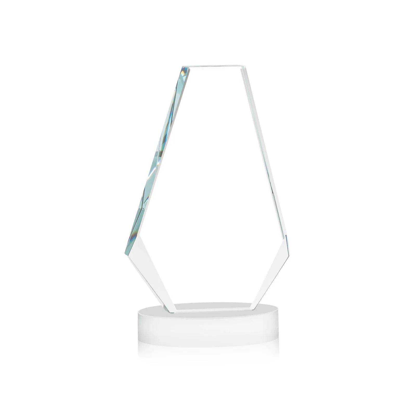 Custom Optical Crystal Award with a Symmetrical Slanted Top, awards, with your logo for volunteer appreciation