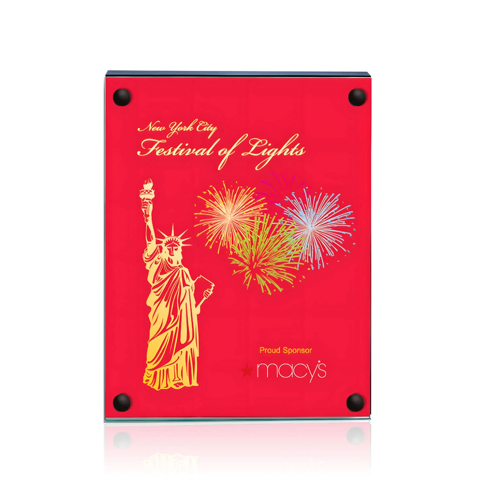 Personalized Jade Glass Wall Plaque with Colored Laminate Backing for service anniversary gifts