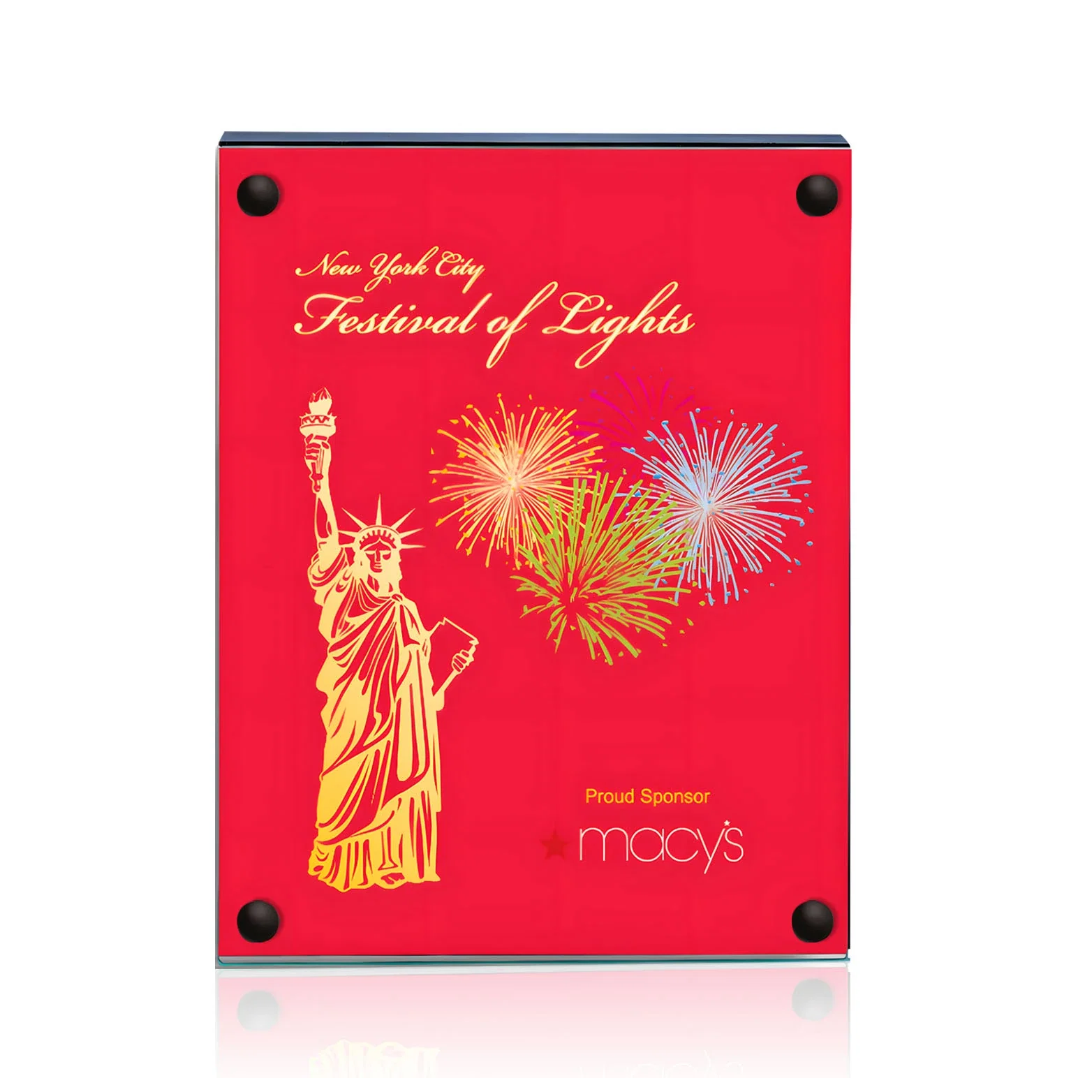 Personalized Jade Glass Wall Plaque with Colored Laminate Backing for team milestone celebrations