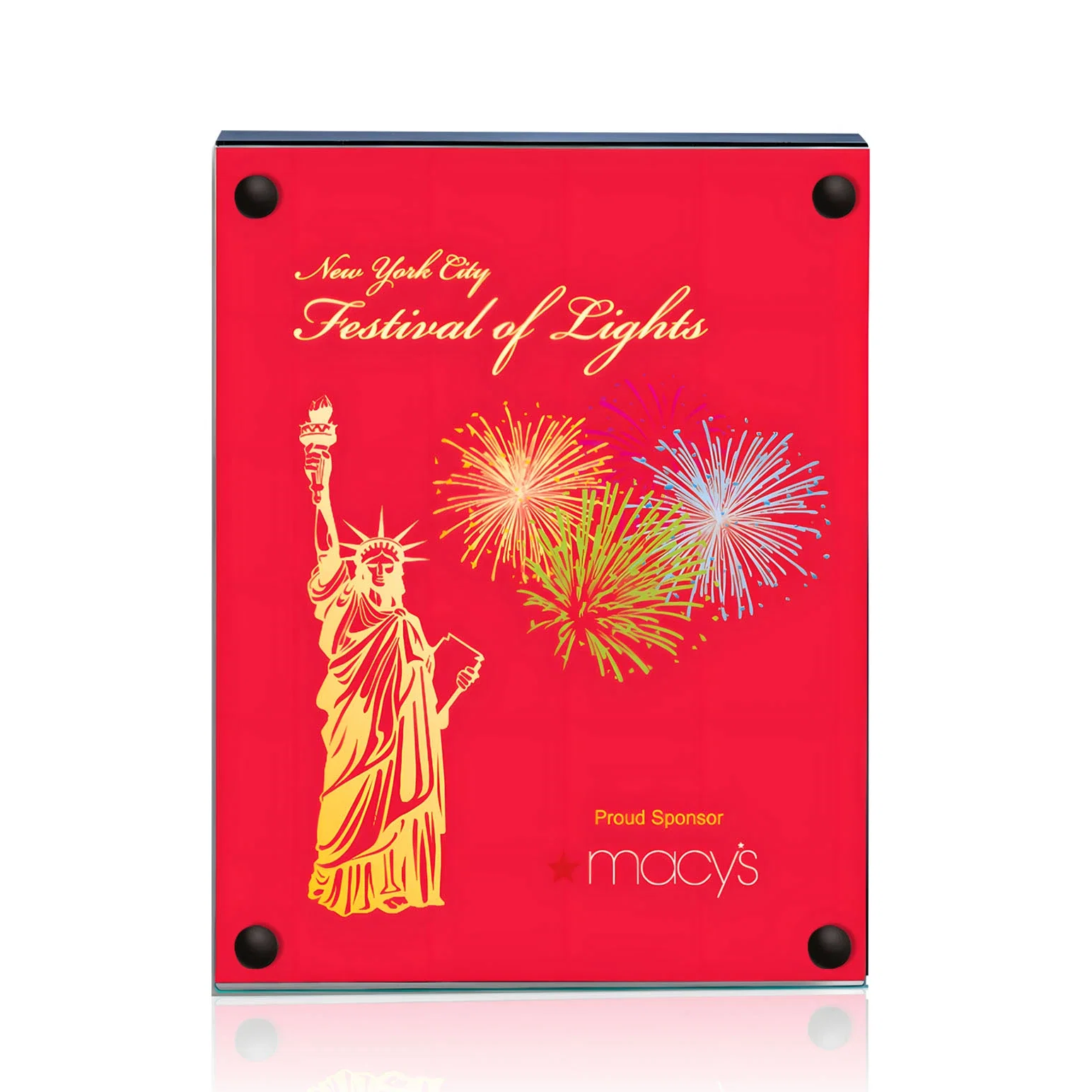 Personalized Jade Glass Wall Plaque with Colored Laminate Backing for donor appreciation