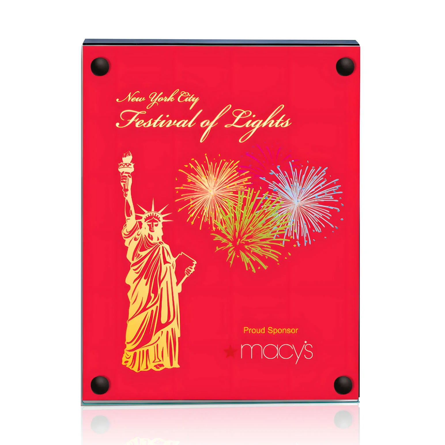 Personalized Jade Glass Wall Plaque with Colored Laminate Backing for safety achievement programs