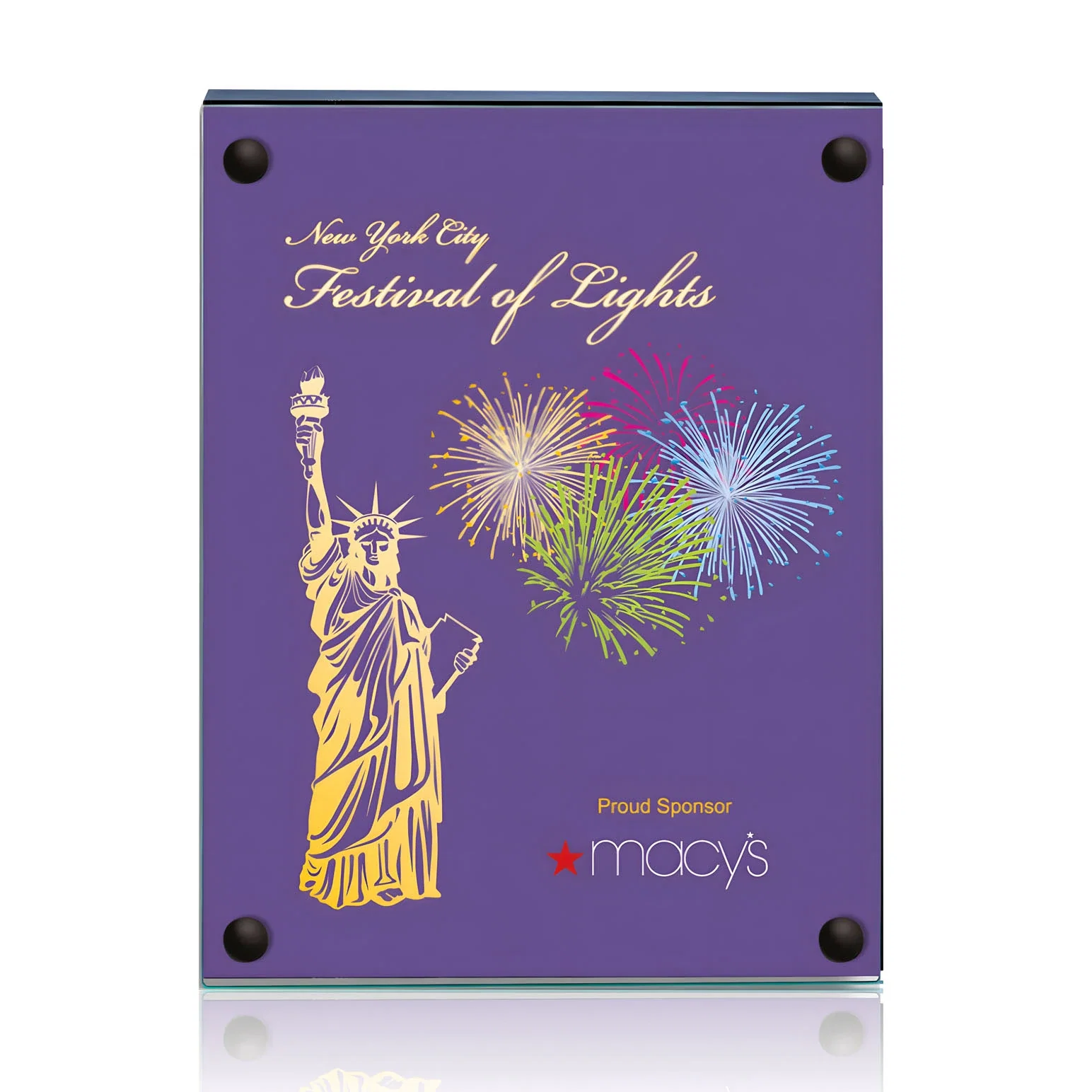 Promotional Jade Glass Wall Plaque with Colored Laminate Backing for sales achievement awards