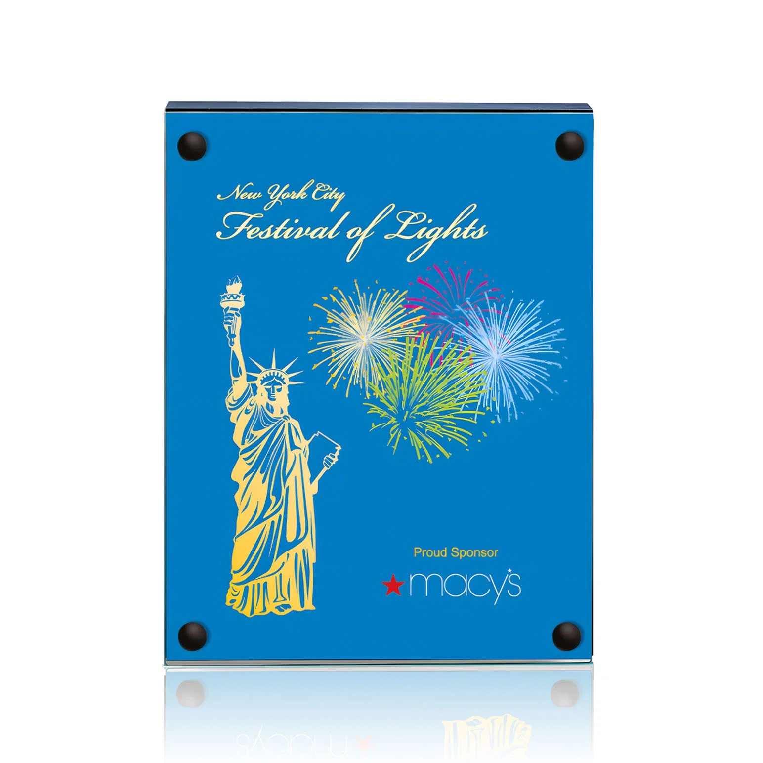 Promotional Jade Glass Wall Plaque with Colored Laminate Backing for team milestone celebrations