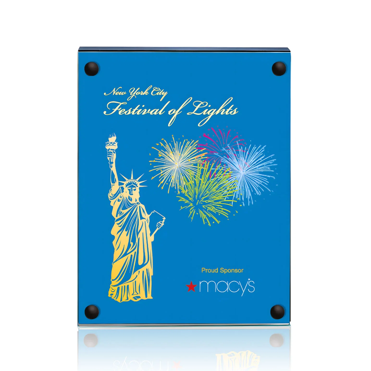 Promotional Jade Glass Wall Plaque with Colored Laminate Backing for donor appreciation