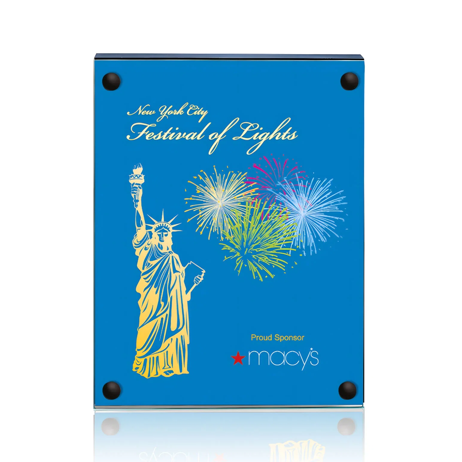Promotional Jade Glass Wall Plaque with Colored Laminate Backing for graduation ceremonies