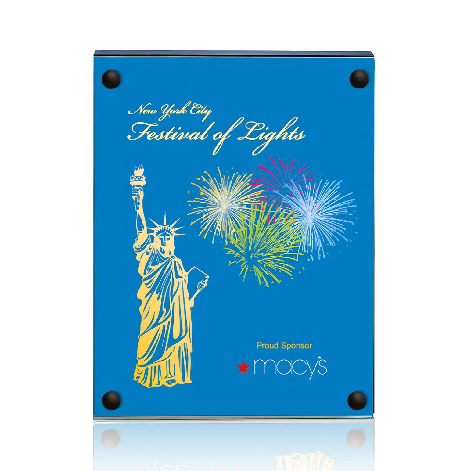 Promotional Jade Glass Wall Plaque with Colored Laminate Backing for safety achievement programs