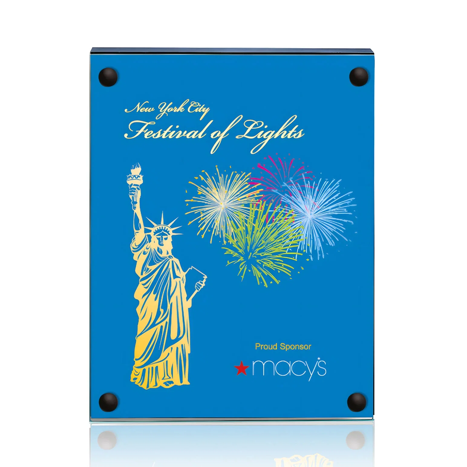 Promotional Jade Glass Wall Plaque with Colored Laminate Backing for volunteer appreciation