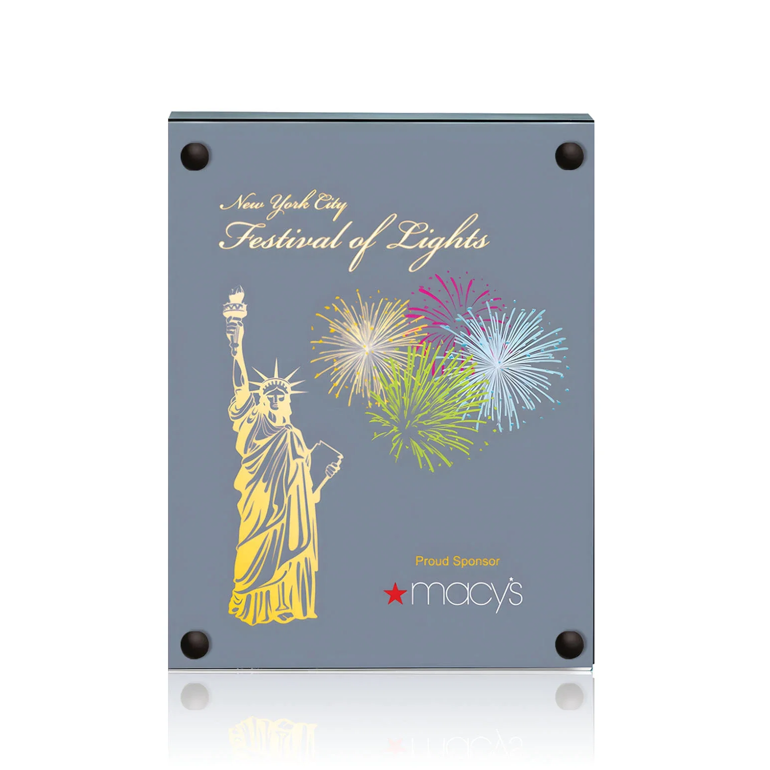 Promotional Jade Glass Wall Plaque with Colored Laminate Backing for company anniversary events