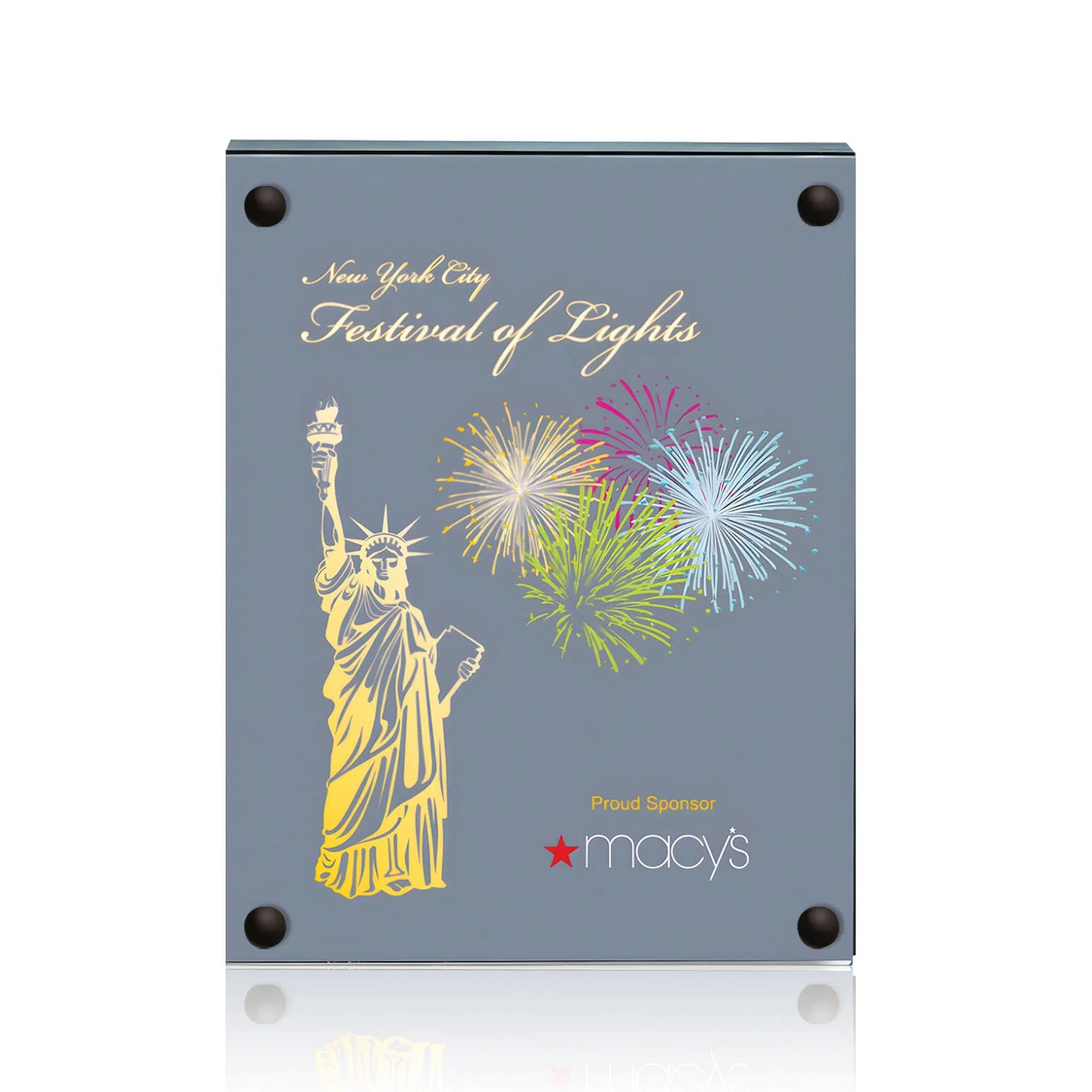Branded Jade Glass Wall Plaque with Colored Laminate Backing for corporate award ceremonies