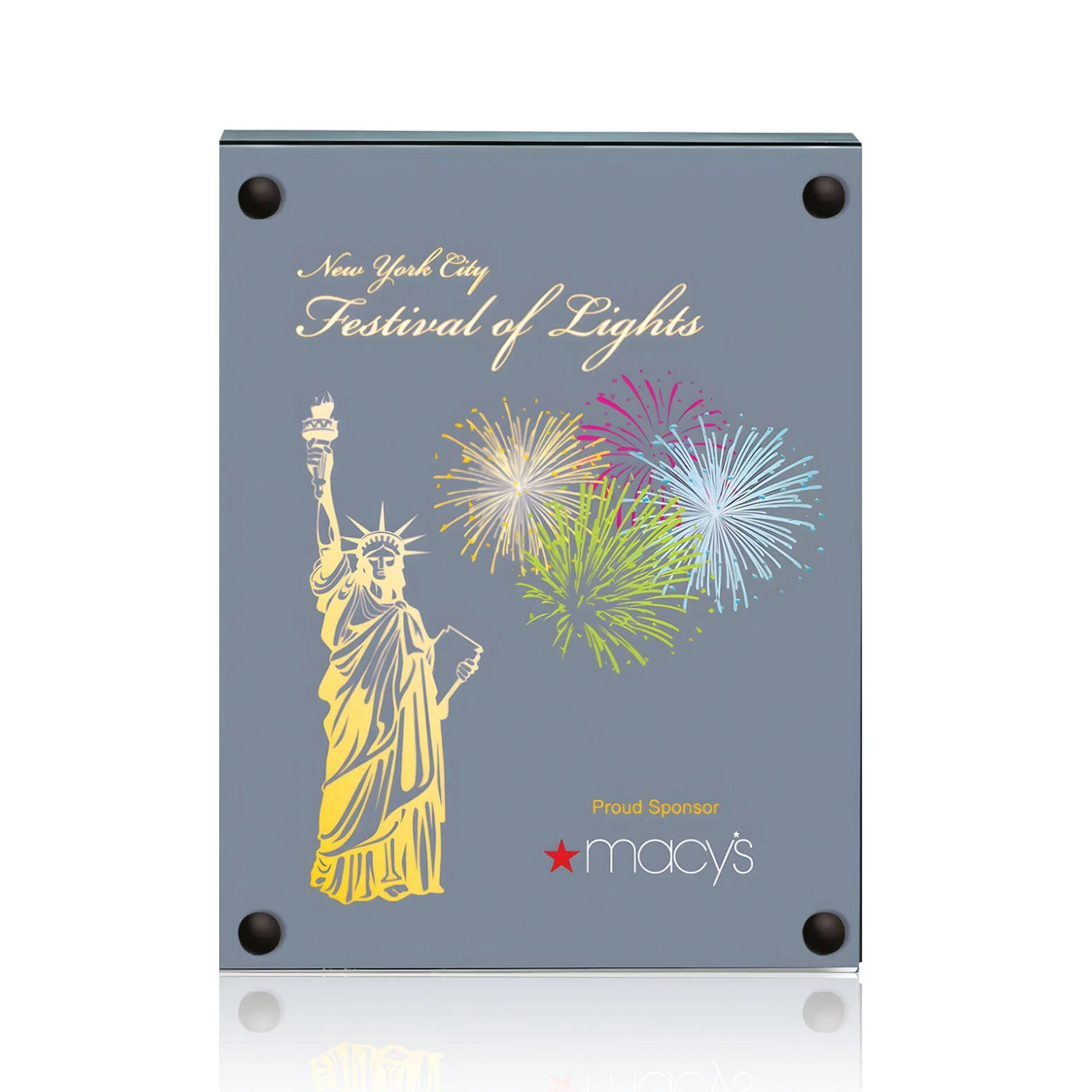 Branded Jade Glass Wall Plaque with Colored Laminate Backing for service anniversary gifts