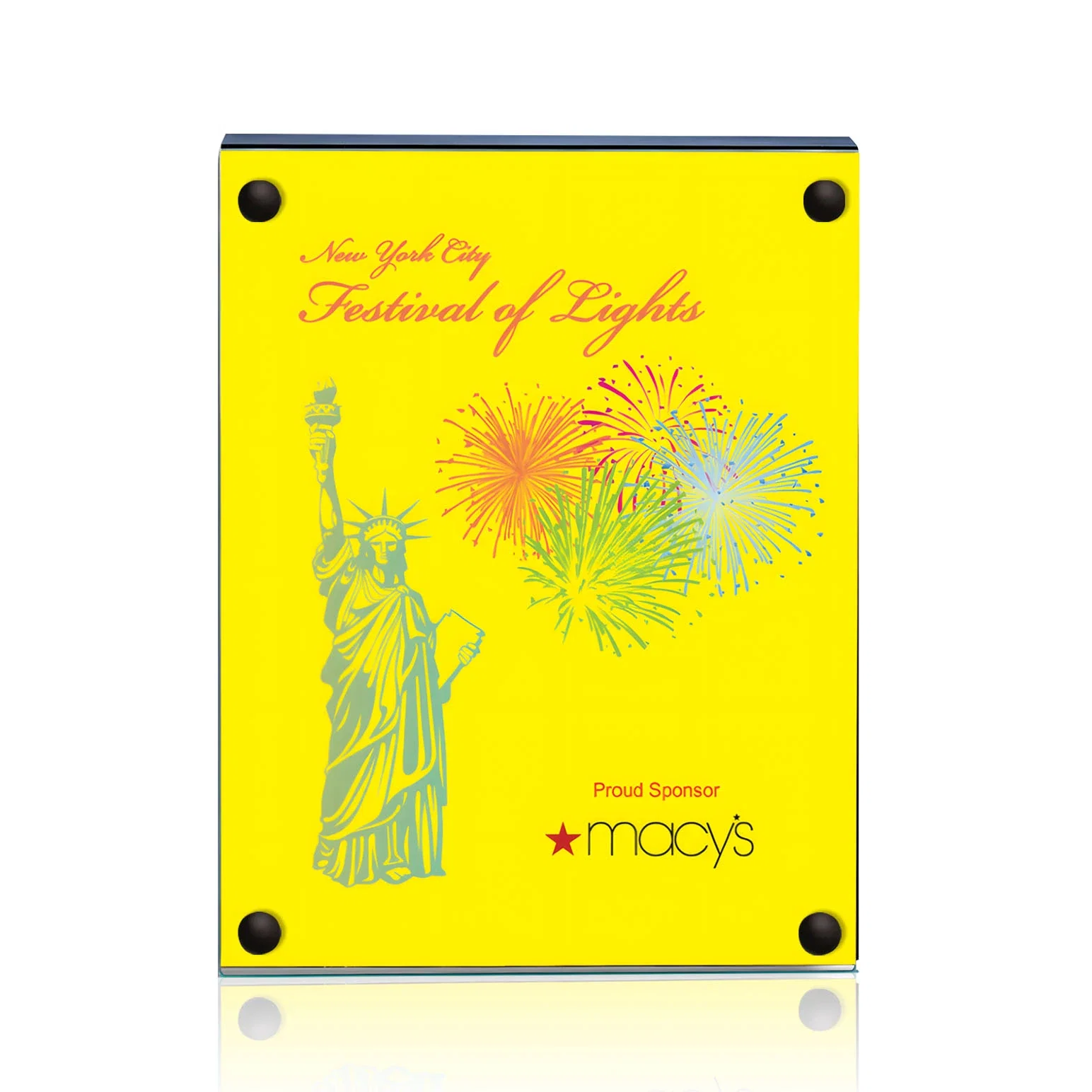 Custom Jade Glass Wall Plaque with Colored Laminate Backing for sales achievement awards