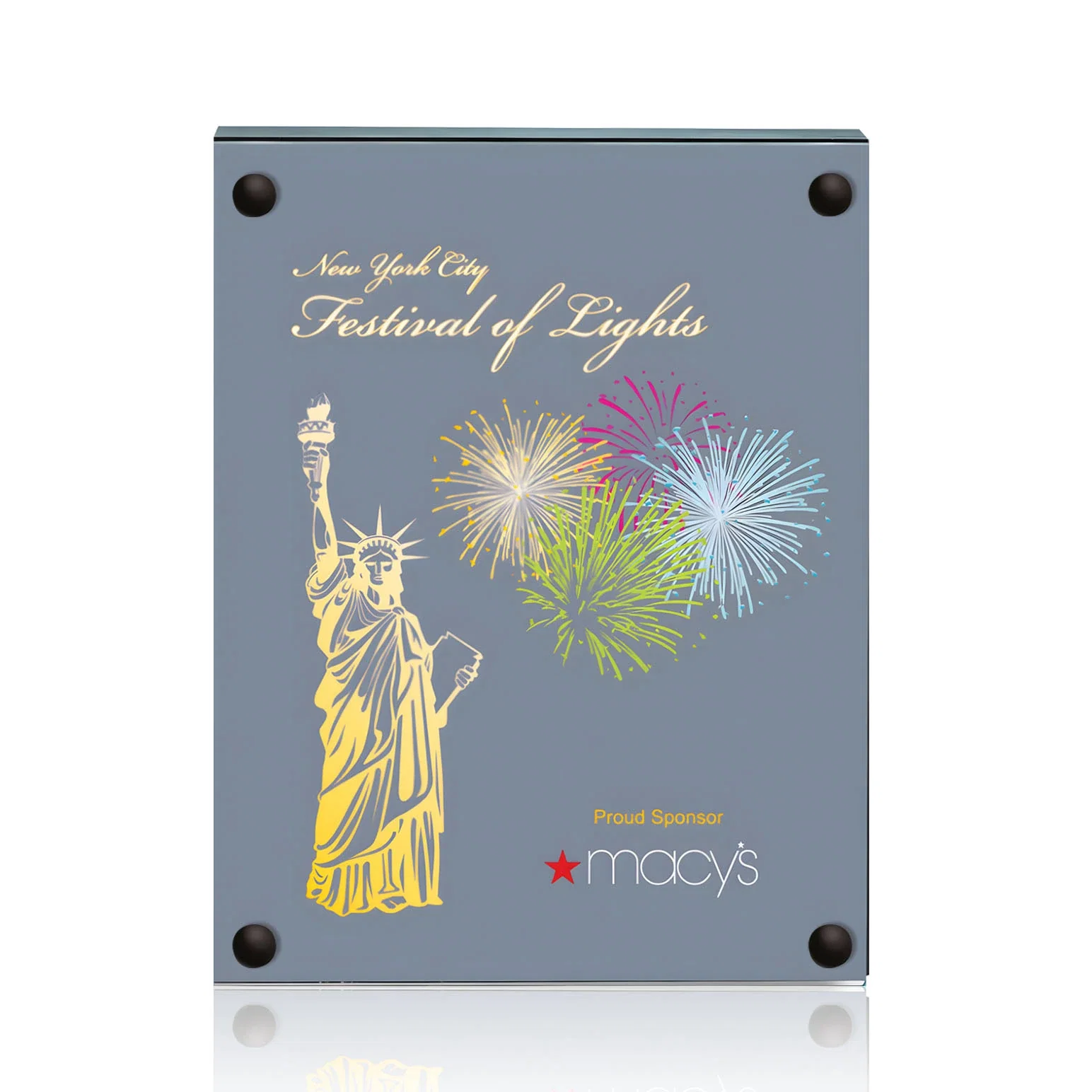 Branded Jade Glass Wall Plaque with Colored Laminate Backing for sales achievement awards